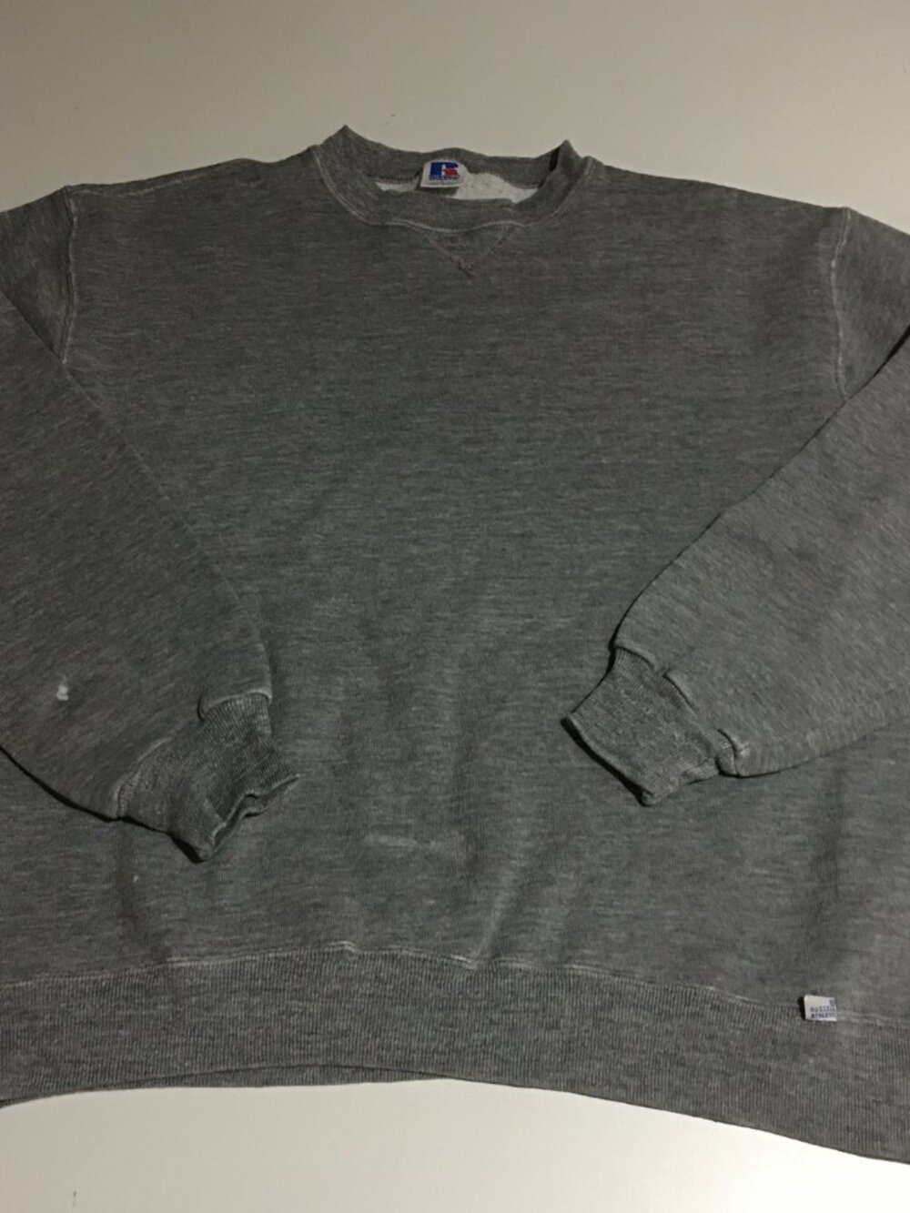 Vintage Russell Athletic Crewneck Sweatshirt Large Gray Made in USA